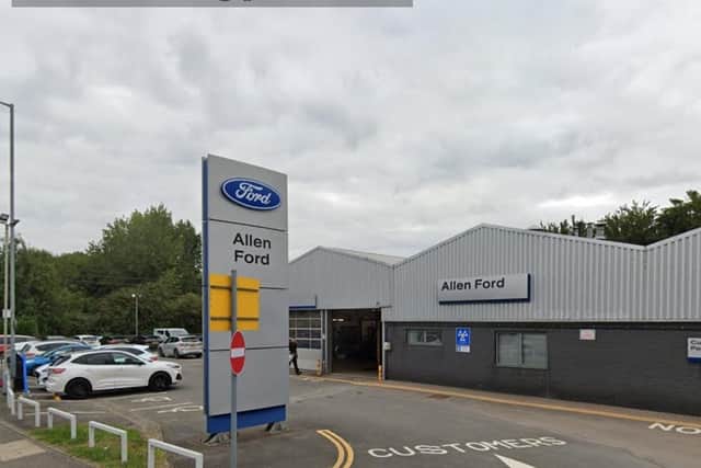 Allen Ford in Rugby is closings its doors. Picture: Google Street View.