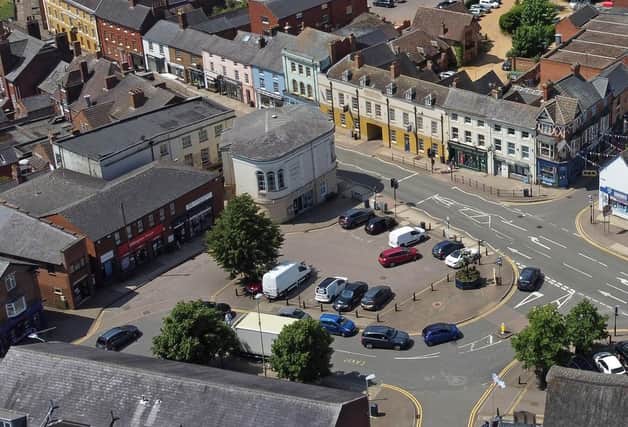 An aerial view of Lutterworth's market square. PICTURE: ANDREW CARPENTER