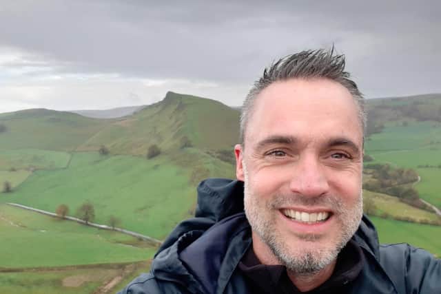Phil Hibble training in the wet but beautiful Peak District