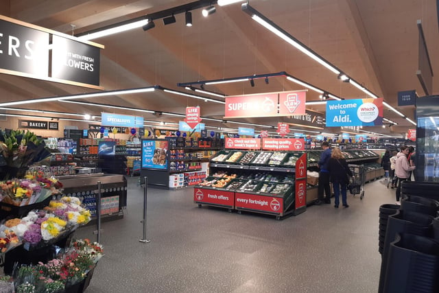 The inside of the new Aldi in Leamington. The layout of the store is much like that of the old branch in Queensway nearby, which has now closed.