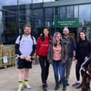 Alex Pearson with some of the team from LWS Night Shelter outside Morrisons in Leamington. Photo supplied