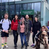 Alex Pearson with some of the team from LWS Night Shelter outside Morrisons in Leamington. Photo supplied