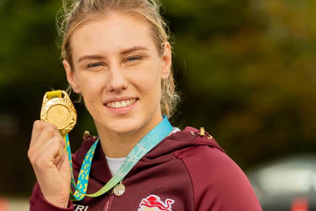 Commonwealth Games judo Gold Medalists Emma Reid at Campion School in Leamington. Credit: Mike Baker (MDB Photography).