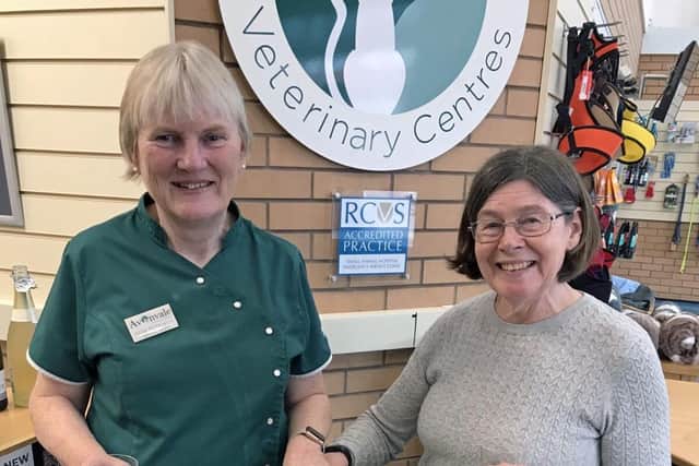 L-R Anita White and Sarah Coton, who opened Avonvale Veterinary Centres in 1984.