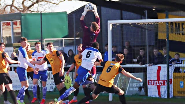 Callum Hawkins move some good saves to help secure the point. (Stock pic: Sally Ellis)