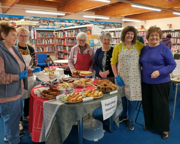 Bulkington Community Library's team of volunteers at their recent anniversary event