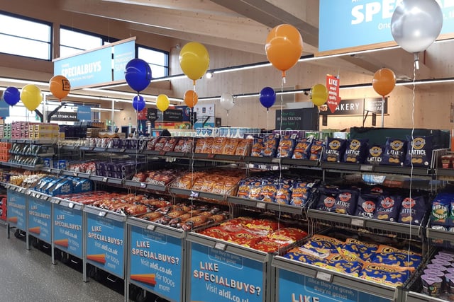 The inside of the new Aldi in Leamington. The layout of the store is much like that of the old branch in Queensway nearby, which has now closed.