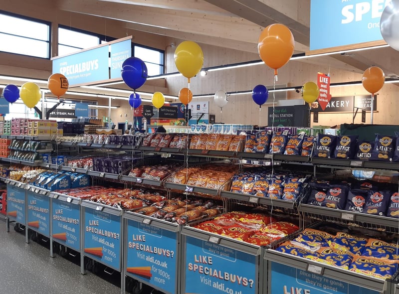The inside of the new Aldi in Leamington. The layout of the store is much like that of the old branch in Queensway nearby, which has now closed.