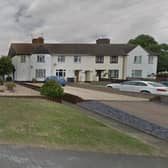 The scene that as sparked controversy in Willoughby. The owners of the left-hand property in the terrace - one of whom is a senior Rugby Borough Council officer - want to build a new home on the space to the left of it, described curiously as an 'extra wide plot' on the council documents. This image is from Google Street View.