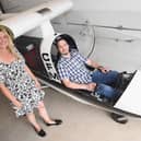 Katherine Skerry, site manager at AC Lloyd Space Business Centre Warwick, with Radovan Gallo, co-founder of Flux Aviation. Photo supplied