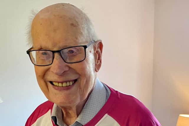 Leamington care home resident John Farringdon, 109,  has been selected as a baton bearer for the Birmingham 2022 Commonwealth Games. Picture submitted.