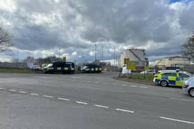 Warwickshire Police have maintained a strong presence around Kingsbury Oil Terminal with more than 100 arrests now made. Photo: Warwickshire Police