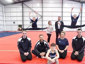 Sam Newberry, Sergiy Kotlyarov, Ryan Timms (11), Nikki Glaze, Jack Newberry (back l-r) Sophie Siggers (11), Gill McKee, Wright Hassall’s David Slade, Abi Timms (12)