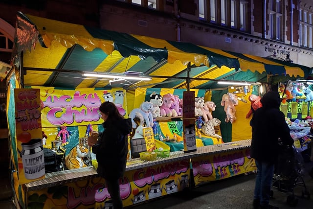 Stalls and rides were set up in and around Market Place. Photo by Geoff Ousbey