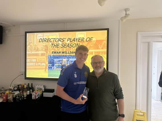 Ewan Williams was among the award winners at the end of Leamington's season. Photo: Leamington FC.