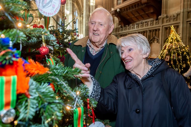 St. Marys Church, Warwick is celebrating the largest number of decorated trees ever this year, with it's annual Christmas Tree Festival, now open to the public.

Pictured: Michael & Janet Honnarty

Photo by Mike Baker