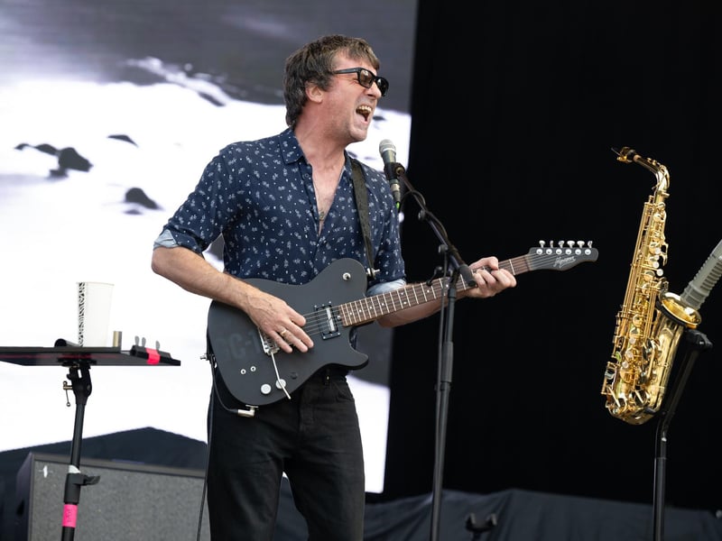 Graham Coxon from The Waeve on stage at Warwick Castle on Sunday, July 21. Photo by David Jackson.