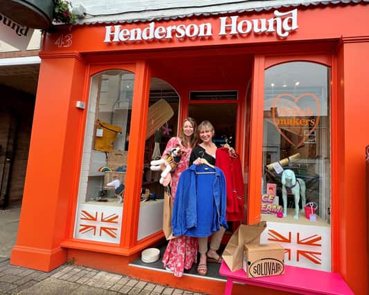Claire Watkins, Co-owner of Henderson Hound and Kary Hunt, owner of MOU, both in Park Street celebrate their nomination. Picture submitted.