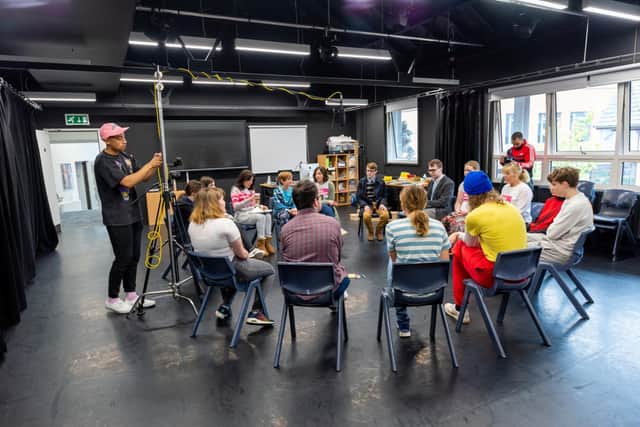 One of the projects that took place last week is the Easter film project. Act for Austin worked with  group of children at the drama studio at Warwick School to create a film talking about their world and their experiences. Photo by Mike Baker
