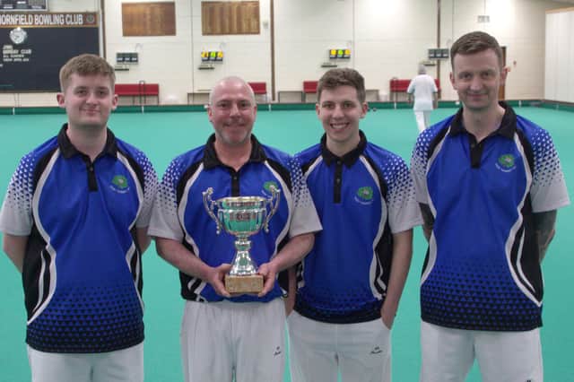 Men's Fours champions - Ewan Mason, Andy Fowler, Oliver Fowler and Keith Mason