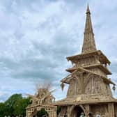 Sanctuary has been built since April 27 in Bedworth's Miners' Welfare Park. It opened to the public on Saturday and will be set alight this Saturday, May 28.