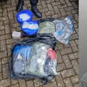 Left: the drugs found in McLean's car and, right: McLean.