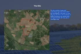 The site of the proposed solar farm near Leamington.