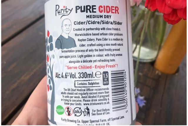 Jolyon has even become the face of local cider – thanks to a cartoon recreation of him forming part of the cans’ branding. Photo supplied
