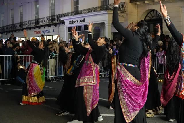 The Diwali light switch-on event in Leamington. Credit: Warwick District Council.