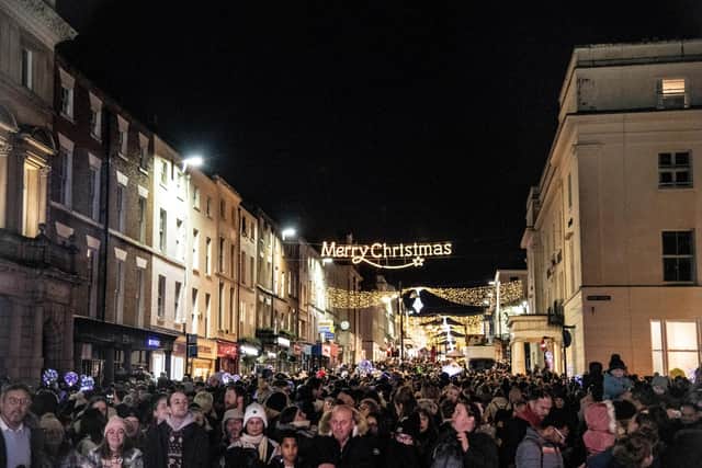 Christmas lights switch-on in Leamington. Photo supplied by Warwick District Council