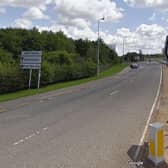 Police confirmed a motorcyclist has died in hospital following Sunday's crash at the A5 roundabout junction with the A428 on Sunday