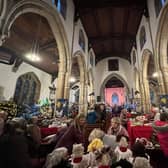 Visitors at St Botolph's Church in Newbold.