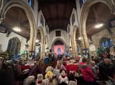 Visitors at St Botolph's Church in Newbold.