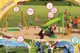 Refurbishment work is taking place at the play area in Sabin Drive in Weston under Wetherley. Graphic supplied by Warwick District Council