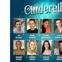 The cast for the Leamington Christmas pantomime Cinderella.