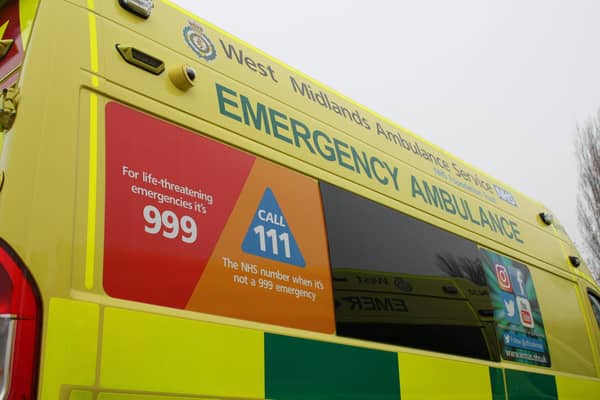 A man and boy taken to hospital after a crash near Leamington. Photo by West Midlands Ambulance Service