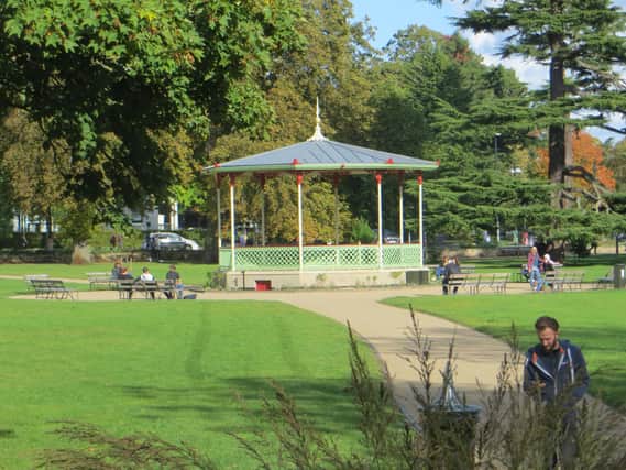 The new bandstand at The Pump Rooms Gardens won a Leamington Society Award in 2021