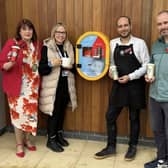 Launching the new defibrillator at Starbucks.