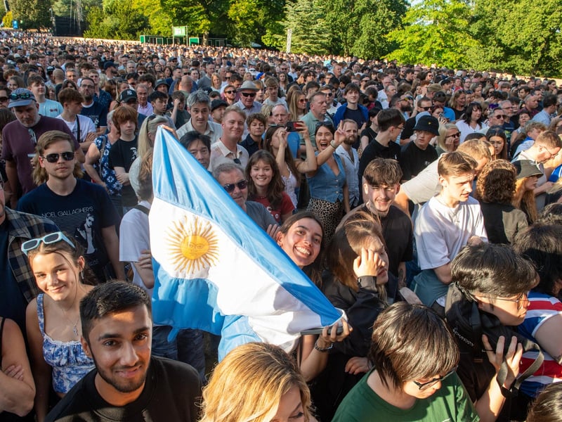 Music fans watching acts perform at Warwick Castle on Sunday, July 21. Photo by David Jackson.
