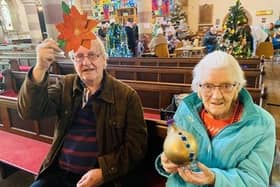 Celebrating at St Andrew's Church.