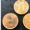 Three Krugerrand coins were stolen during the break-in. Photo supplied by Warwickshire Police