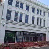 The revamped front of the former House of Fraser building in The Parade, Leamington.