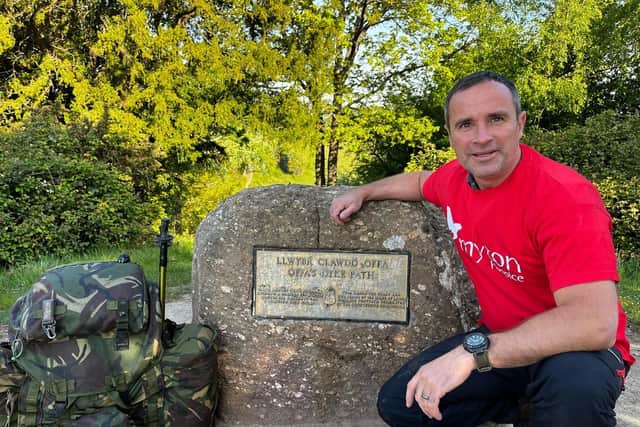 Jared Cleary recently completed the Offa's Dyke walk, which is the border between England and Wales and is 177 miles in total. Photo supplied