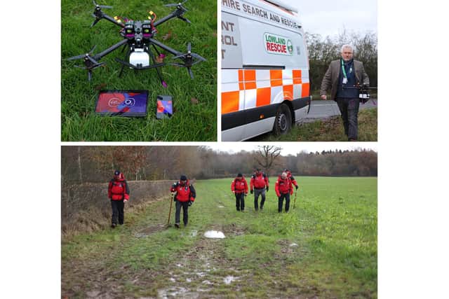 The Virgin Media O2 rescue drone in use by Warwickshire Search & Rescue