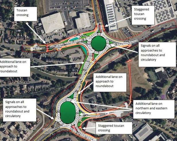 Highway improvements on A452 Europa Way at the Fords Foundry and Queensway roundabouts. Picture supplied