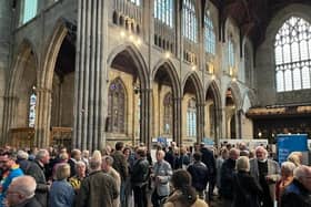 Diners enjoying a drinks reception at All Saints Church, Leamington. Picture supplied.