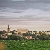 A view looking towards Rugby town centre.