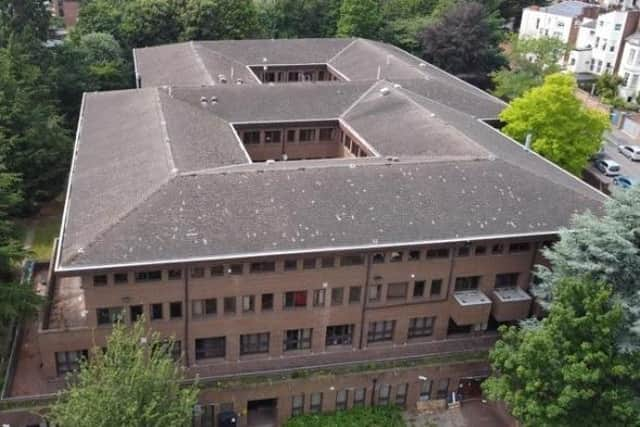 Aerial view of Riverside House, Warwick District Council's headquarters