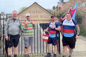 Veterans Peter Swain and Dean Middleton were there to greet Shaun and Andy at the finish line.