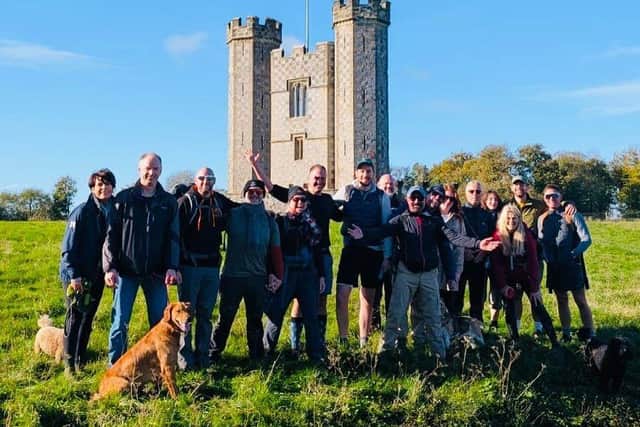 Training with the team in the South Downs